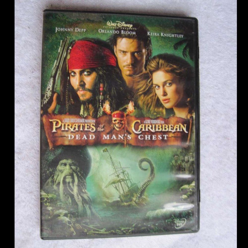 Pirates of the Caribbean Dead Man's Chest Johnny Depp DVD Movie Bundle for $3